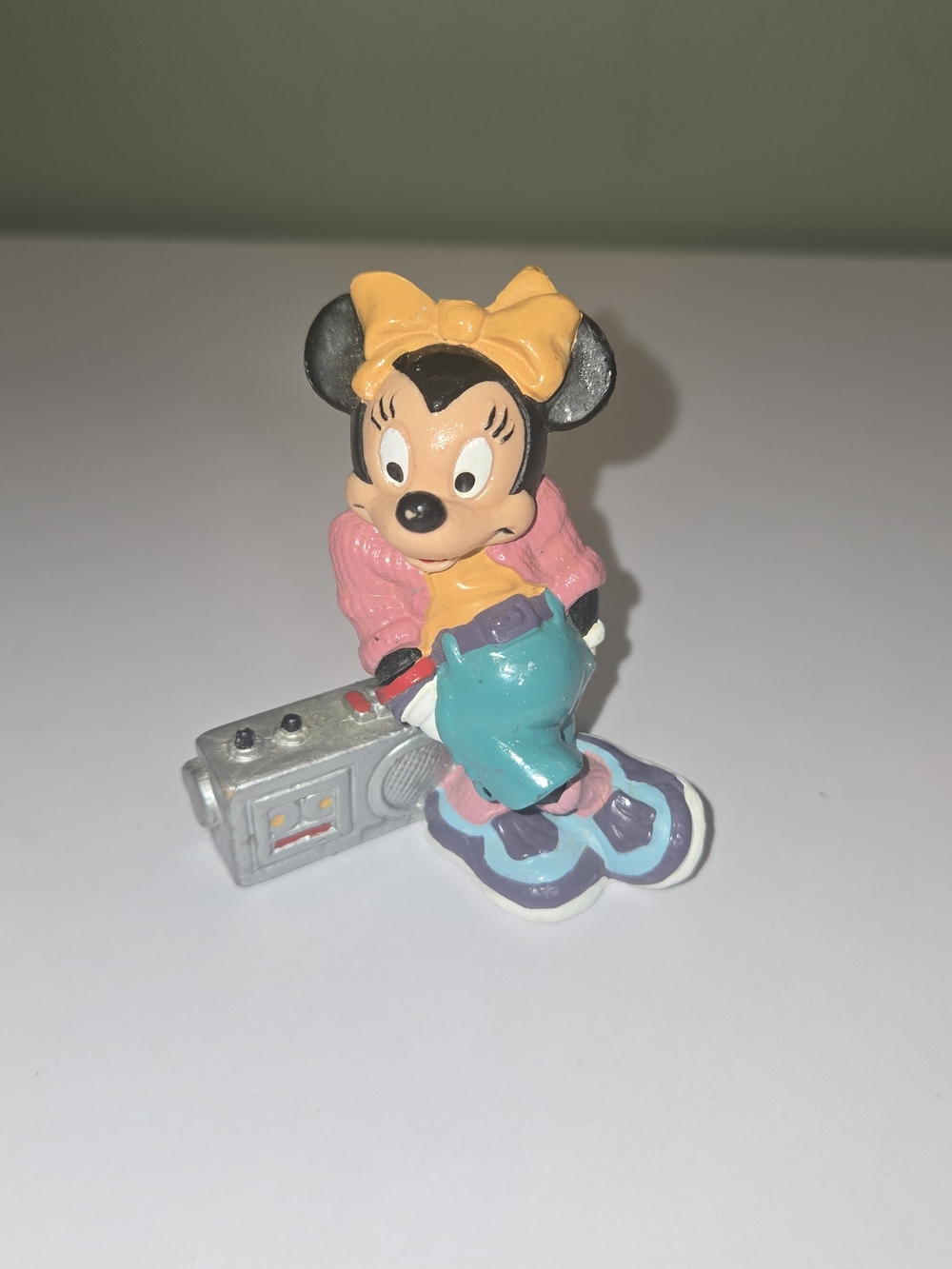 Vintage 1987 Bully Minnie Mouse PVC Figure Boombox West Germany Disney Clean